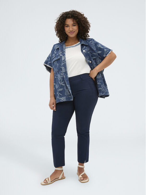 Fiorella Rubino Fiorella Rubino Spodnie materiałowe P031L002379N034 Niebieski Regular Fit