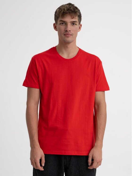 Urban City Urban City T-Shirt Koszulka Z Krótkim Rękawem Męska Czerwona UrbanCity No Logo M Czerwony Regular Fit