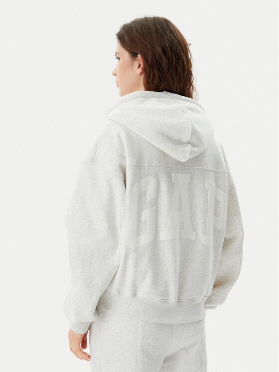 Gap Gap Majica dugih rukava 523563-15 Siva Relaxed Fit