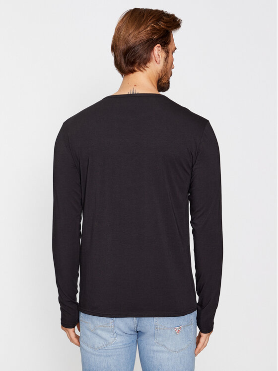 Tommy Hilfiger Tommy Hilfiger Set de bluze cu mânecă lungă﻿ UM0UM03022 Negru Slim Fit