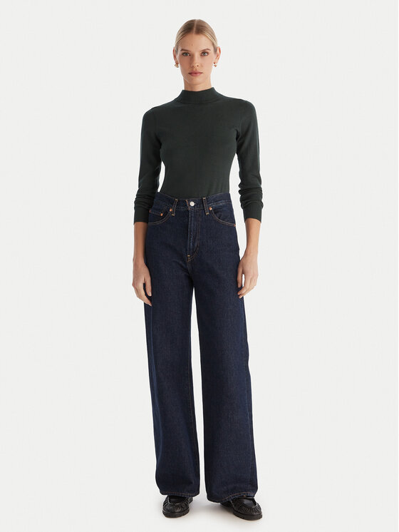 ACCESS FASHION ACCESS FASHION Bluză cu gât 54-8074 Verde Slim Fit