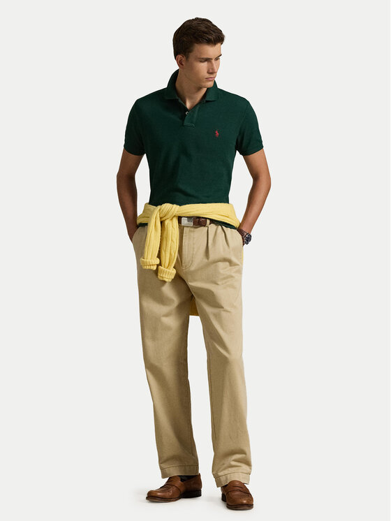 Polo Ralph Lauren Polo Ralph Lauren Тениска с яка и копчета Core Replen 710782592 Зелен Custom Slim Fit