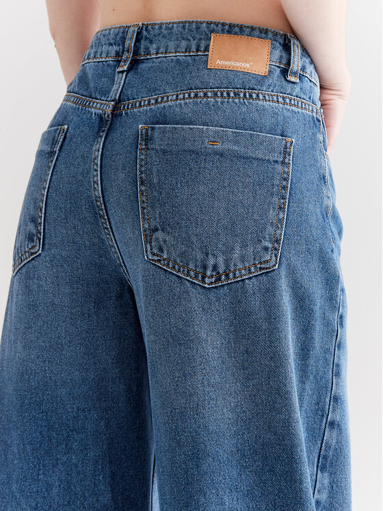 Americanos Americanos Jeans Cartagena Blu Wide Low-Rise