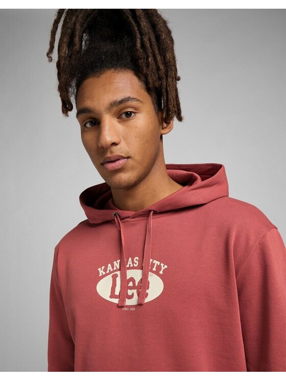 Lee Lee Felpa HOODIE Rosso Regular Fit