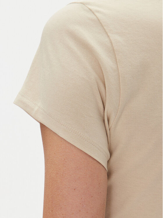 BOSS BOSS Тишърт C_Eslane_4 50540432 Бежов Slim Fit