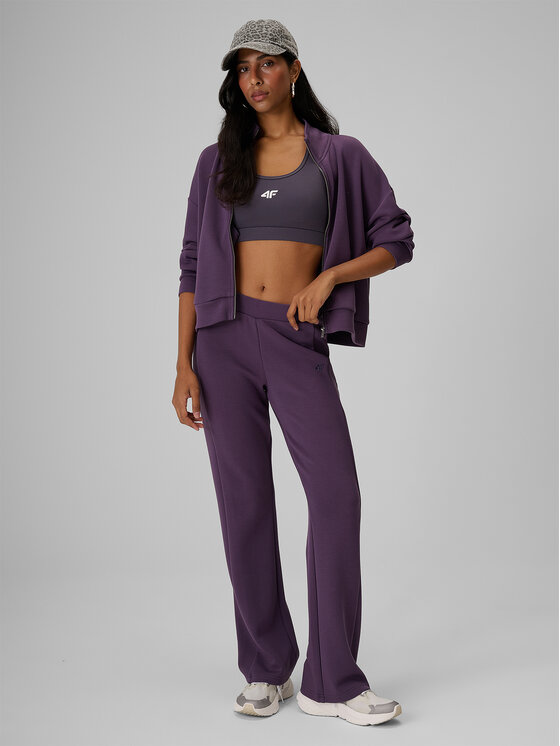 4F 4F Spodnie dresowe ESSENTIAL Fioletowy Slim Fit