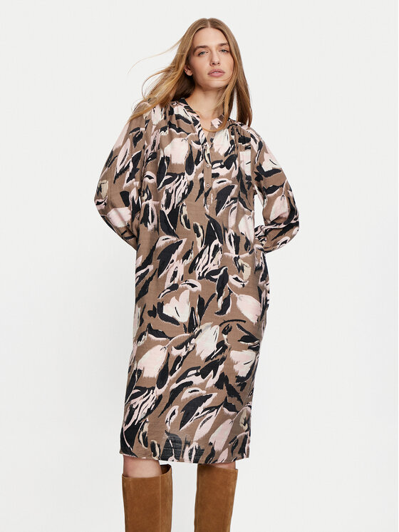 Fransa Fransa Každodenní šaty Ariana 20614313 Hnědá Loose Fit