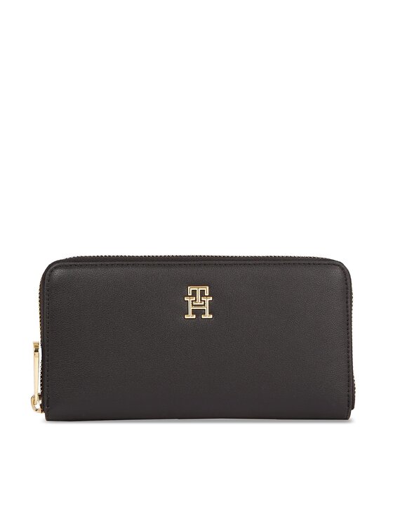 Portfel damski Tommy Hilfiger, Czarny, Poppy Plus Large Za AW0AW15586