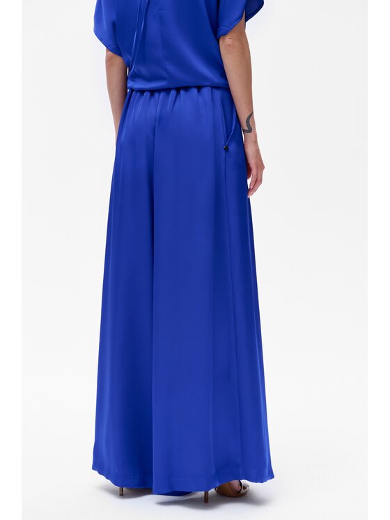 blue shadow blue shadow Spodnie damskie Cygaro Niebieski Regular Fit