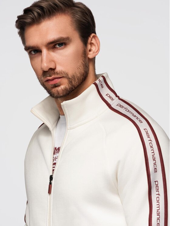 Ombre Ombre Komplet dresowy Z113 Biały Regular Fit
