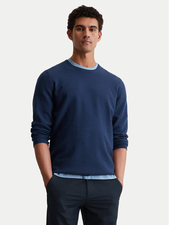 Marc O'Polo Marc O'Polo Svetr 526 5023 60080 Tmavomodrá Regular Fit