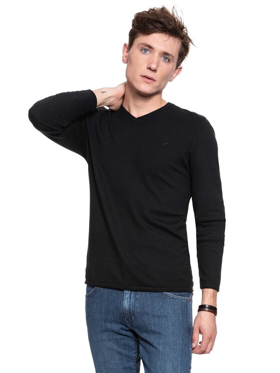 Mustang Mustang Maglione EMIL V ROLLEDGE Nero Regular Fit