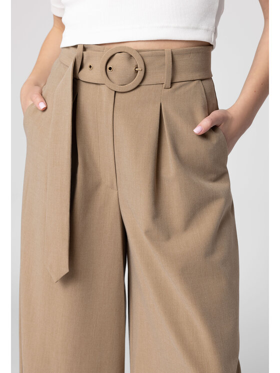 LAURELLA LAURELLA Spodnie materiałowe Laurella 3VA002135 Brązowy Regular Fit