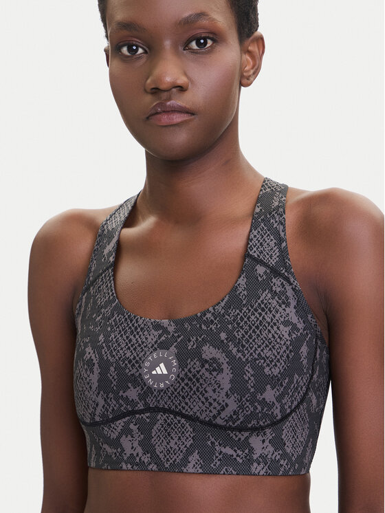 adidas by Stella McCartney adidas by Stella McCartney Sportski grudnjak Power Impact JW4542 Smeđa Slim Fit