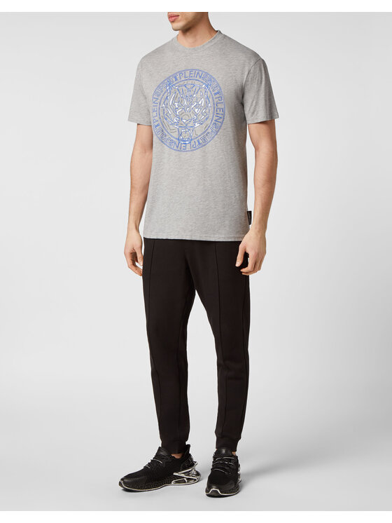 Plein Sport Plein Sport T-Shirt 1293 Szary Regular Fit
