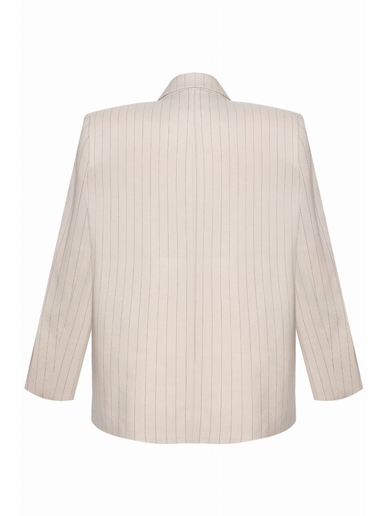 Magda Matyja Magda Matyja Marynarka Francesca Blazer Beżowy Oversize