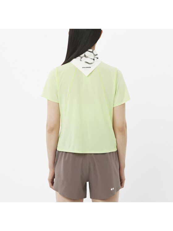 Salomon Salomon Koszulka techniczna SHAKEout AIR CROPP SS TEE Zielony jasny Regular Fit