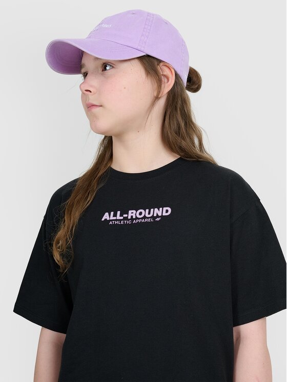 4F 4F T-Shirt 4FJWAW25TTSHF2387-20S Czarny Oversize