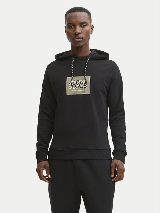 Jack & Jones Bluză Rain 12288098 Negru Regular Fit