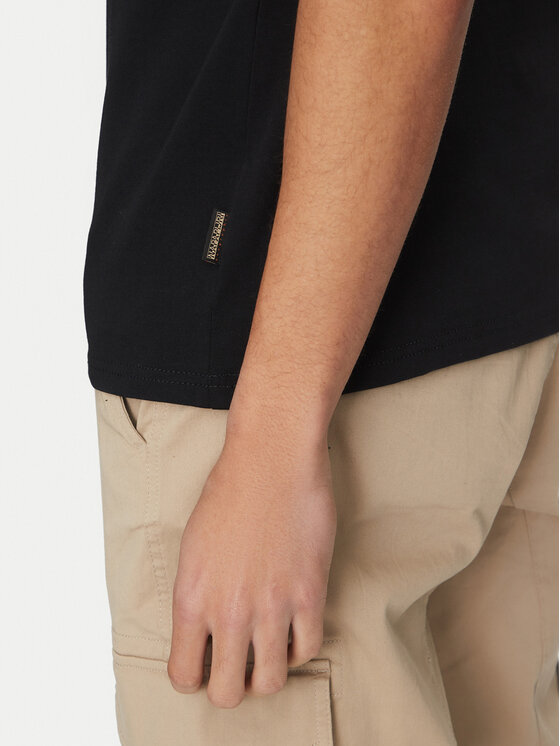 Napapijri Napapijri Тишърт S-Dati NP0A4IE2 Черен Regular Fit