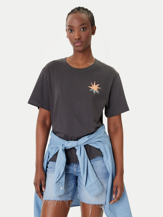 RVCA RVCA Tričko Pegasus EVJZT00165 Čierna Easy Fit