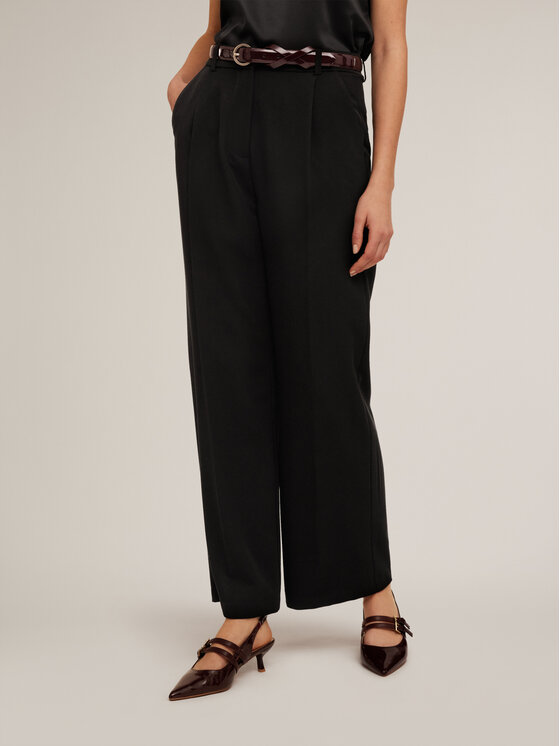 Motivi Motivi Pantaloni di tessuto P253Q003864N0Z3 Nero Over Fit