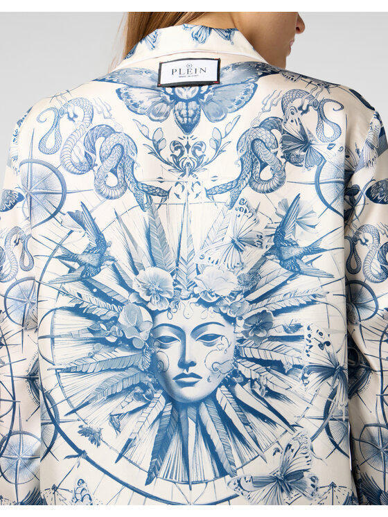 PHILIPP PLEIN PHILIPP PLEIN Košile 29750 Světle modrá Fitted Fit