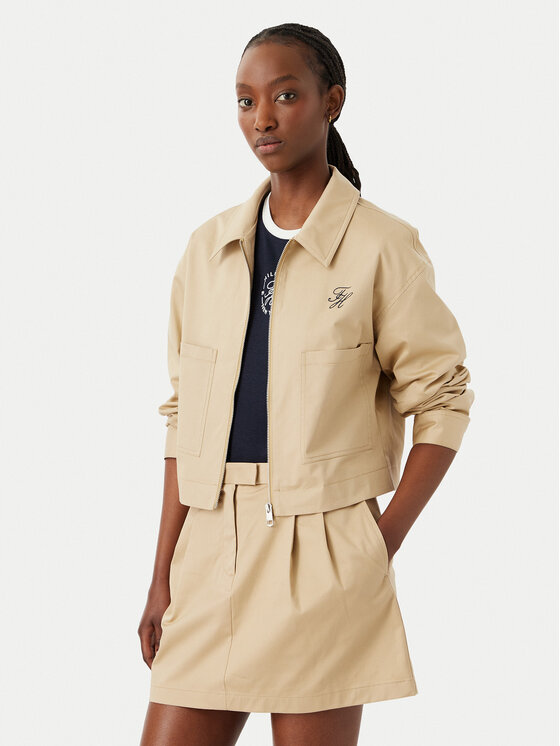 Tommy Hilfiger Tommy Hilfiger Prechodná bunda Chino WW0WW50144 Béžová Regular Fit