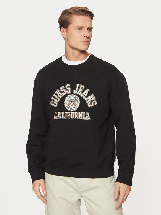 Guess Jeans Guess Jeans Sweatshirt M5RQ40 KCPR1 Schwarz Regular Fit