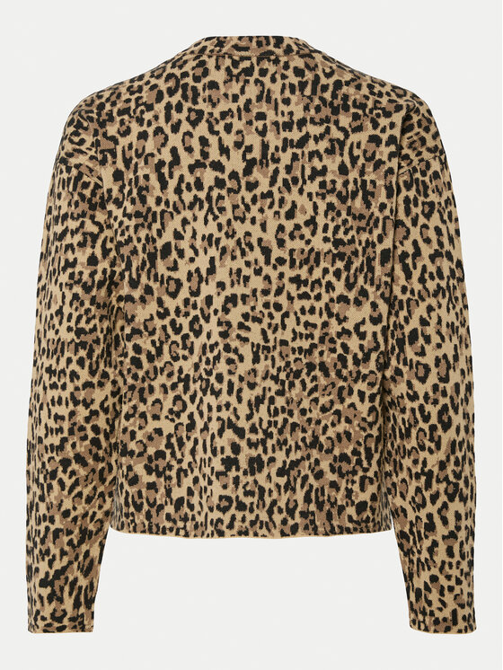 Pieces Pieces Пуловер Seo 17156343 Кафяв Regular Fit
