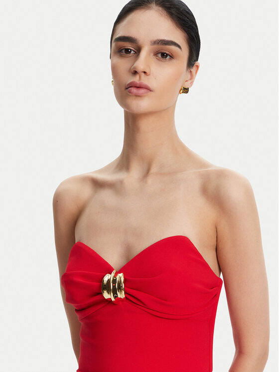 Elisabetta Franchi Elisabetta Franchi Rochie cocktail AB-769-51E2 Roșu Regular Fit