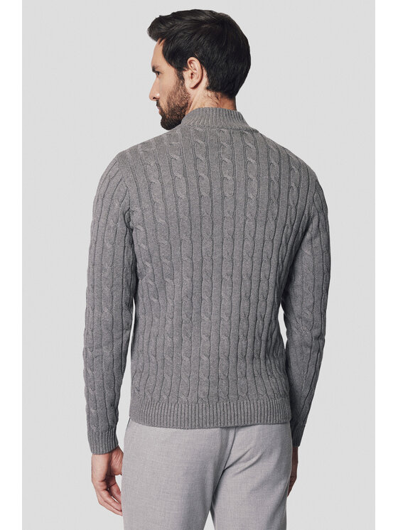Lancerto Lancerto Sweter Vetle SW073224000090 Szary Regular Fit