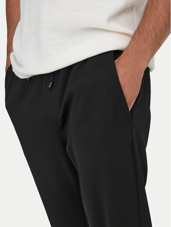 Only & Sons Only & Sons Pantaloni di tessuto Linus 22029924 Nero Tapered Fit