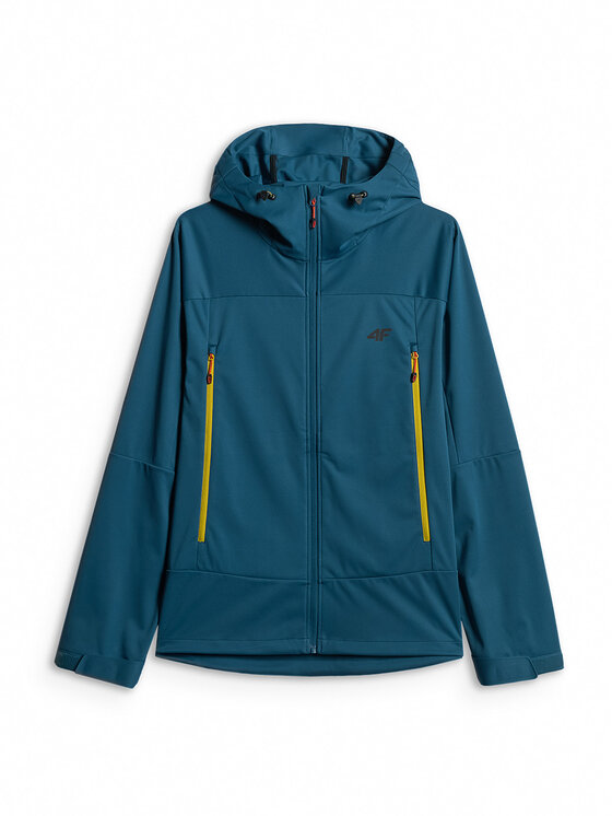 4F 4F Kurtka przejściowa TREKKING Turkusowy Regular Fit