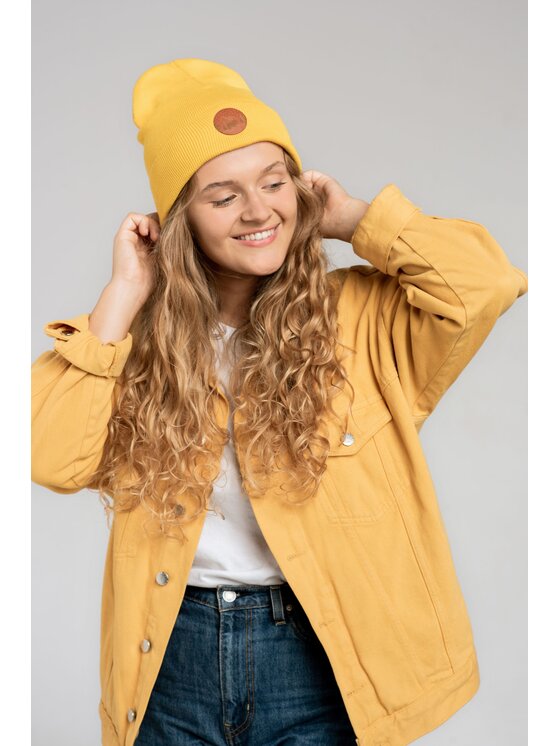 Kabak Kabak Czapka klasyczna beanie Żółty