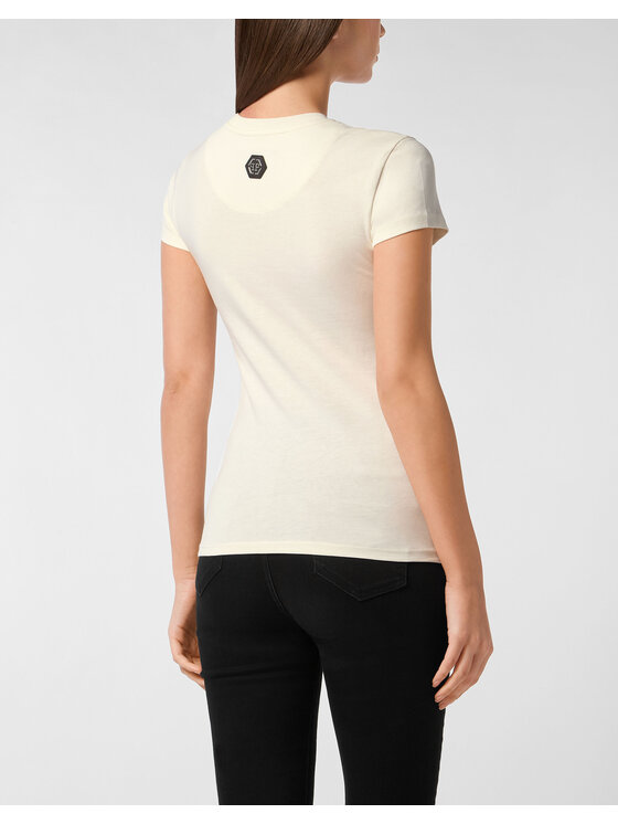 PHILIPP PLEIN PHILIPP PLEIN T-Shirt 27357 Biały Skin Tight Fit