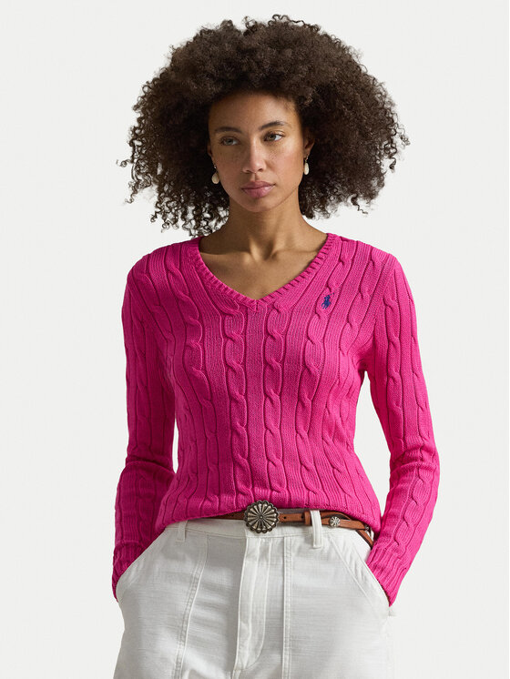 Polo Ralph Lauren Polo Ralph Lauren Pulover 211971870509 Roza Slim Fit