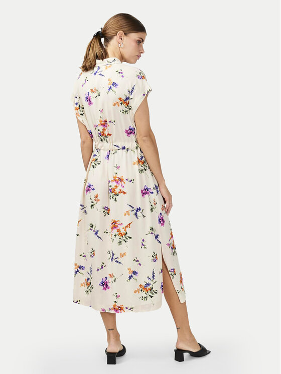 YAS YAS Sukienka koszulowa Asina 26034003 Écru Regular Fit