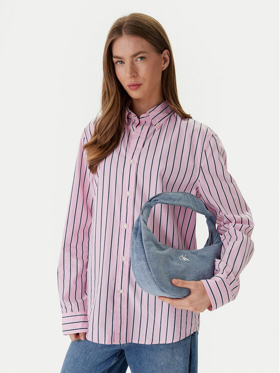 Calvin Klein Calvin Klein Geantă Denim Soft Crescent Sm LV04F3207G Albastru