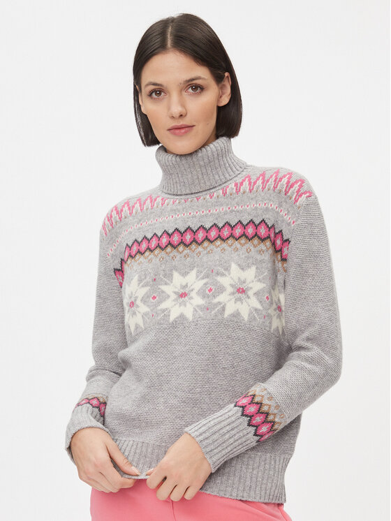 United Colors Of Benetton Bluză cu gât 1344E202O Gri Regular Fit