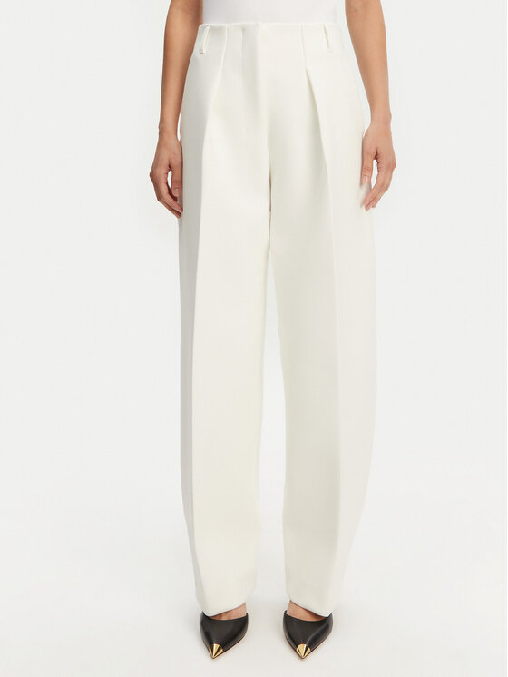 JACQUEMUS JACQUEMUS Medžiaginės kelnės Le Pantalon Ovalo 24E241PA0791718 100 Balta Regular Fit