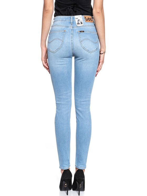 Lee Lee Jeansy SCARLETT HIGH Niebieski Skinny Fit