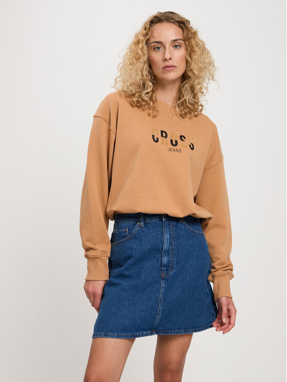 Cross Jeans Cross Jeans Bluza 65425-082 Brązowy Regular Fit