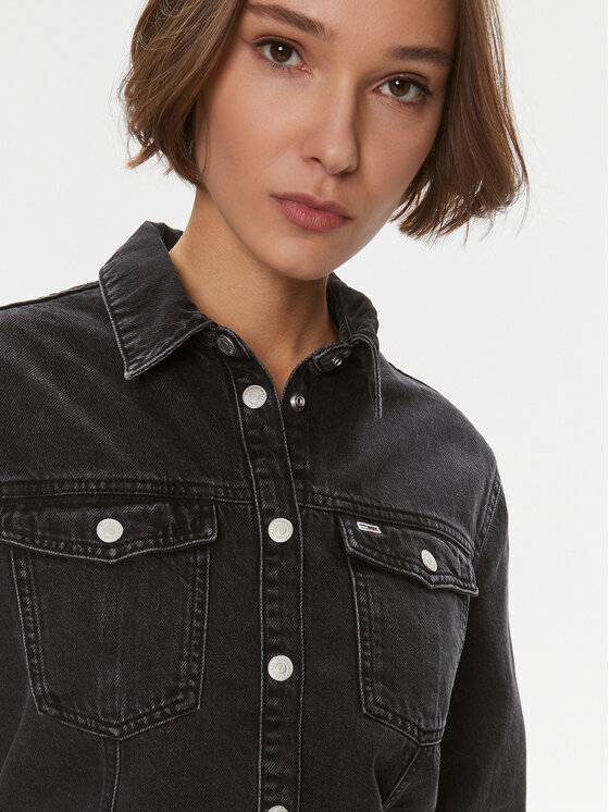 Tommy Jeans Tommy Jeans Sukienka jeansowa AlineDW0DW17209 Czarny Regular Fit
