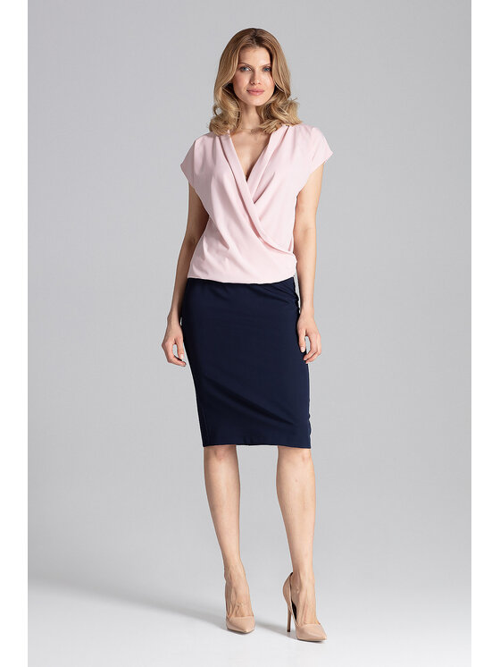 FIGL FIGL Bluzka M652 Różowy Regular Fit