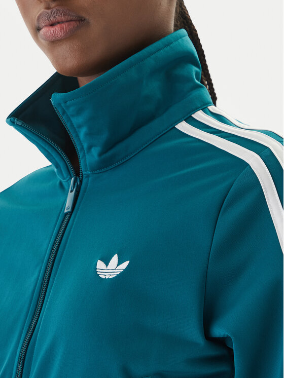 adidas adidas Mikina Firebird Classic KQ6530 Zelená Regular Fit