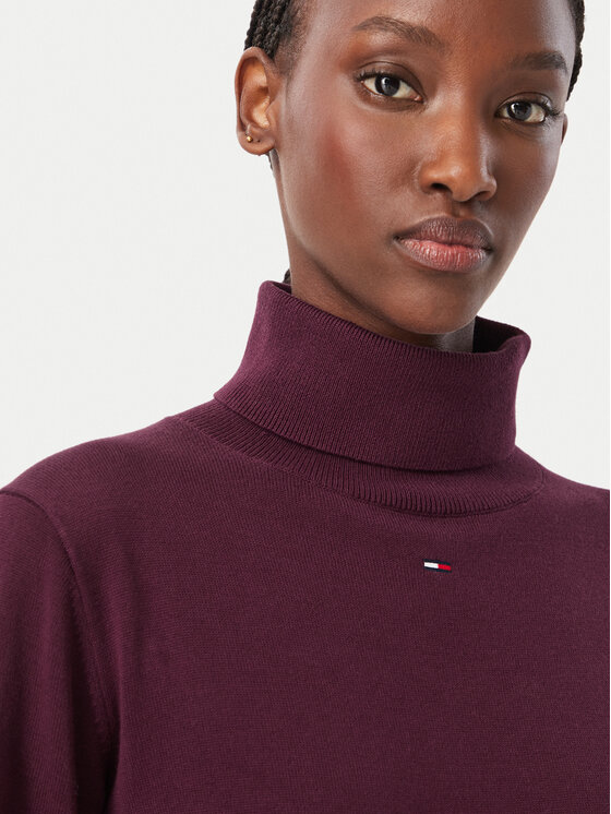 Tommy Jeans Tommy Jeans Sukienka dzianinowa Ess DW0DW23460 Fioletowy Regular Fit