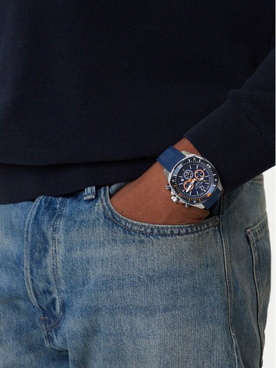 Nautica Nautica Ročna ura Sporty SET NAPBSS504 Srebrna