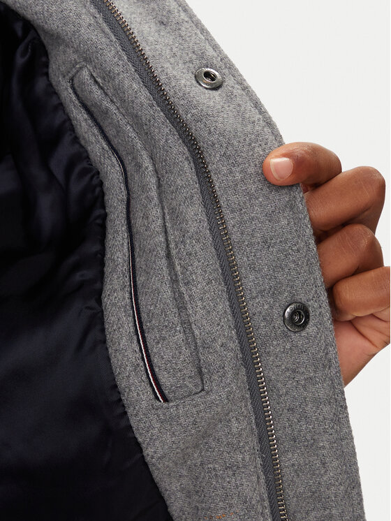 Tommy Hilfiger Tommy Hilfiger Bunda bomber Varsity MW0MW37032 Šedá Regular Fit