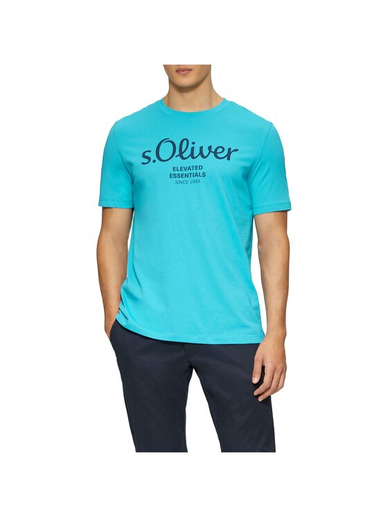 s.Oliver s.Oliver T-Shirt 28252 Turkusowy Comfort Fit
